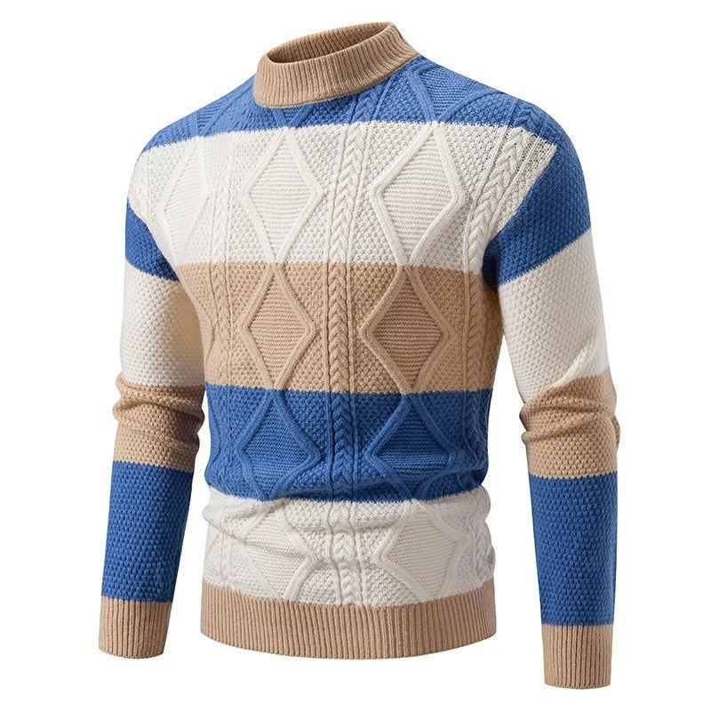 Julian Men's Textured Diamond Knit Sweater