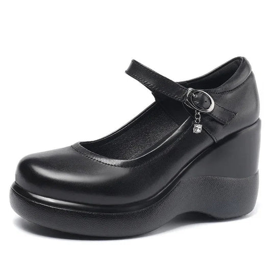 June Women's Platform Wedge Mary Jane Shoes