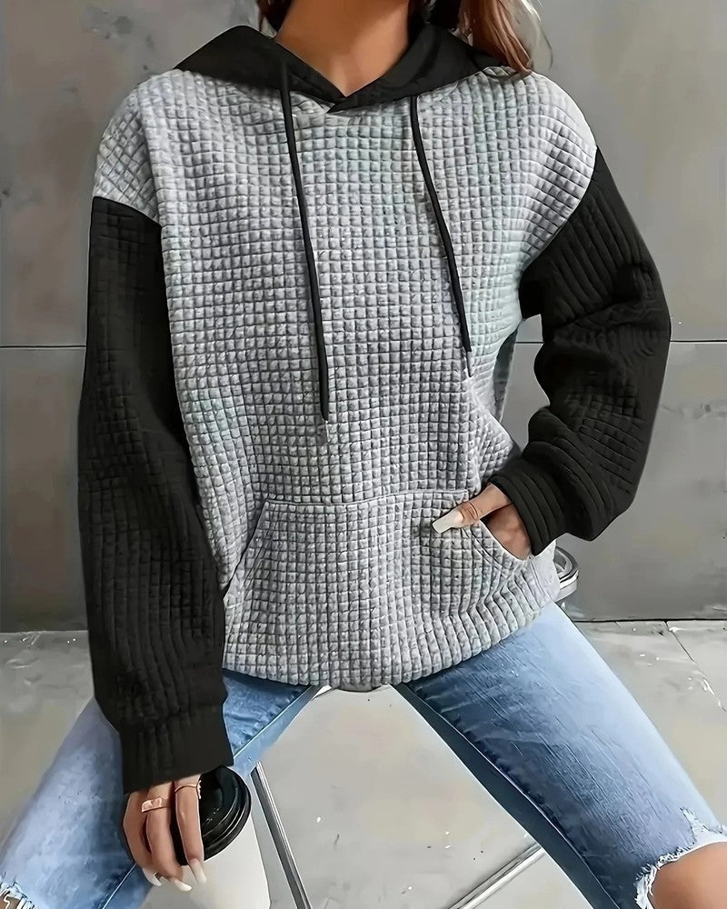 Kate Women's Textured Block Hooded Sweatshirt