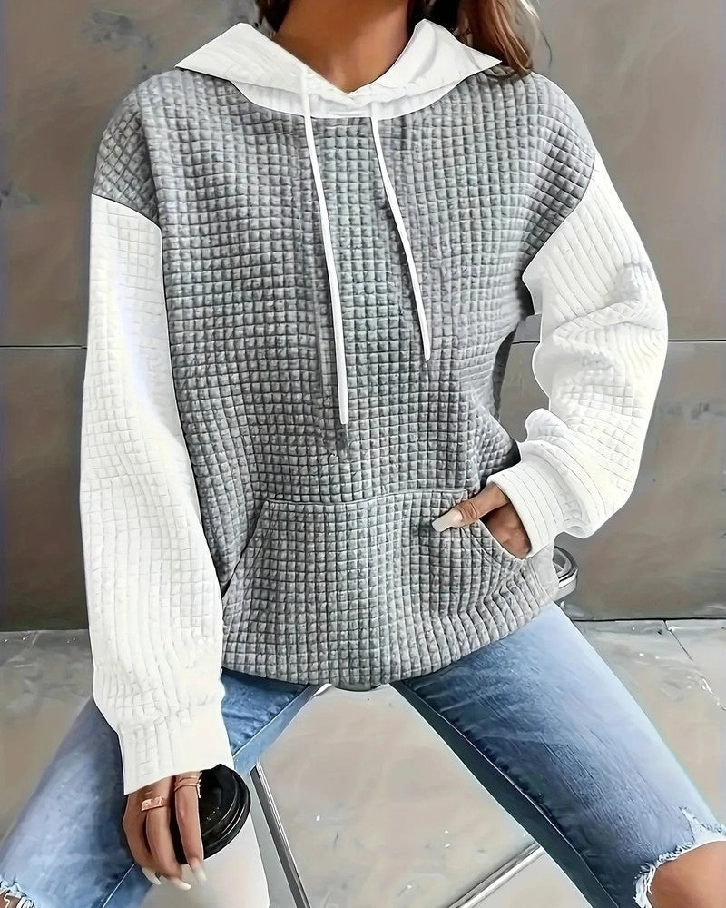 Kate Women's Textured Block Hooded Sweatshirt