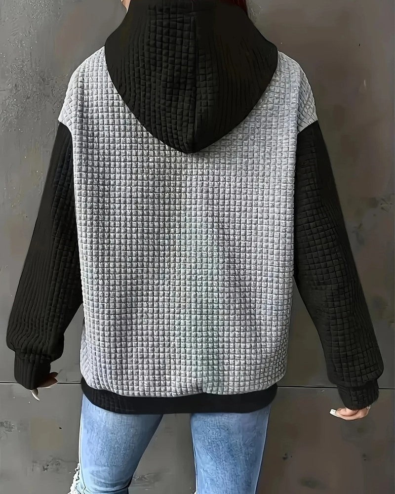Kate Women's Textured Block Hooded Sweatshirt