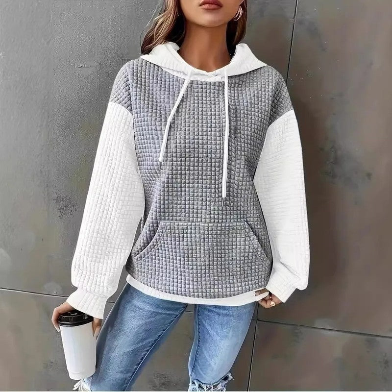 Kate Women's Textured Block Hooded Sweatshirt