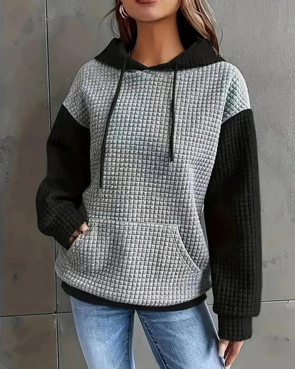 Kate Women's Textured Block Hooded Sweatshirt