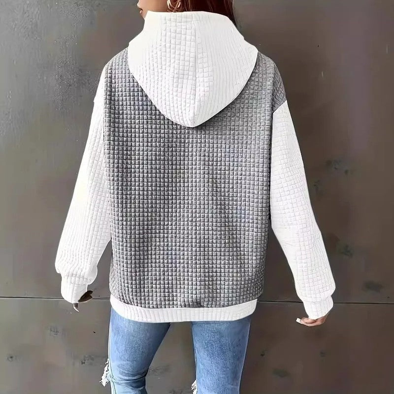 Kate Women's Textured Block Hooded Sweatshirt