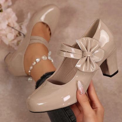 Lauren Women's Double Strap Block Heel Pumps