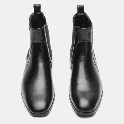 Laurent Polished Elastic Chelsea Boots