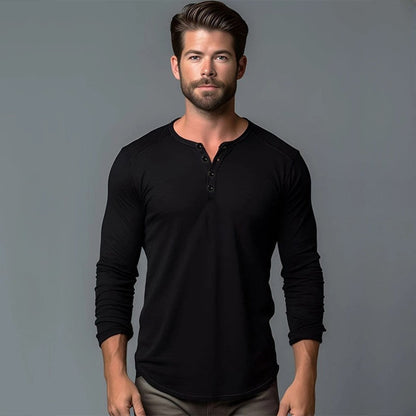 Lazari Relaxed Knit Henley Shirt