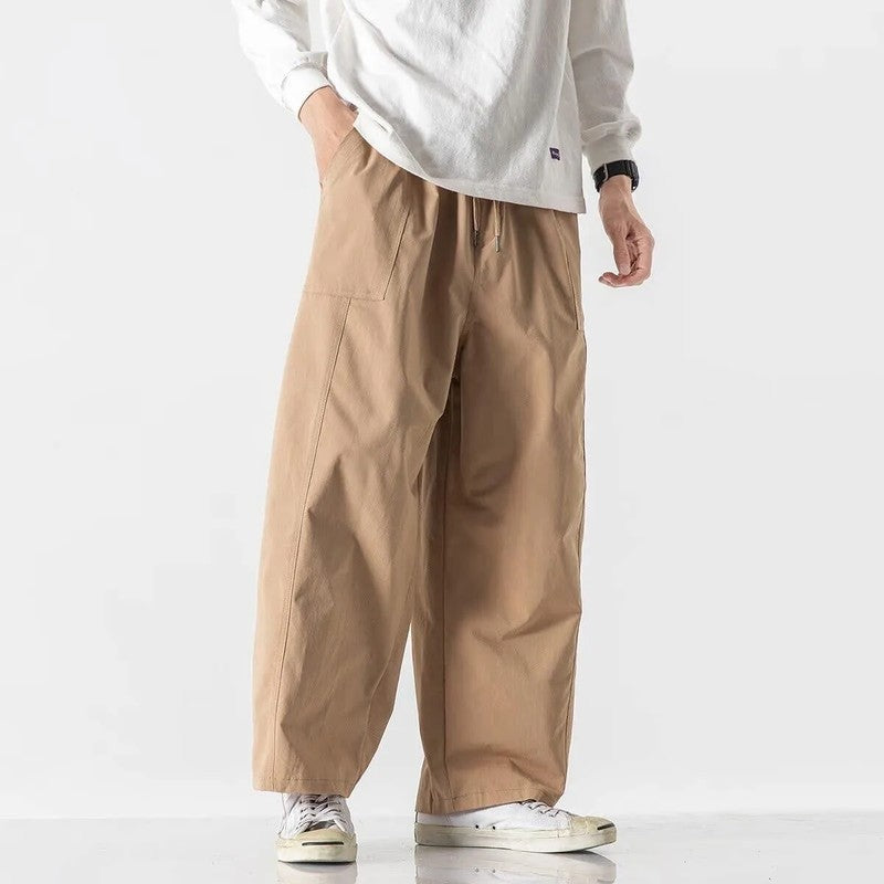 Plus Size Lazune Relaxed Wide-Leg Cotton Pants