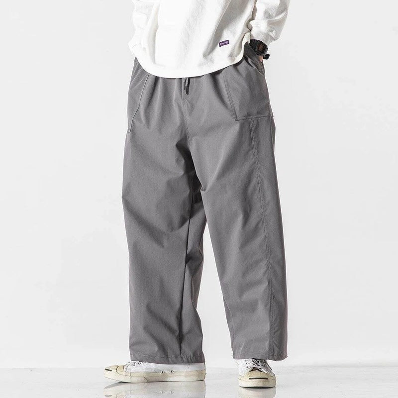 Plus Size Lazune Relaxed Wide-Leg Cotton Pants