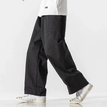 Plus Size Lazune Relaxed Wide-Leg Cotton Pants