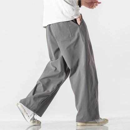 Plus Size Lazune Relaxed Wide-Leg Cotton Pants