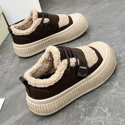 Leah Women's Fleece Lined Platform Sneakers