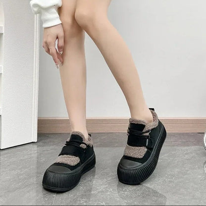 Leah Women's Fleece Lined Platform Sneakers