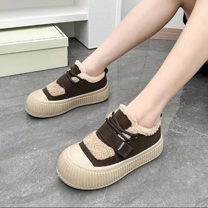 Leah Women's Fleece Lined Platform Sneakers