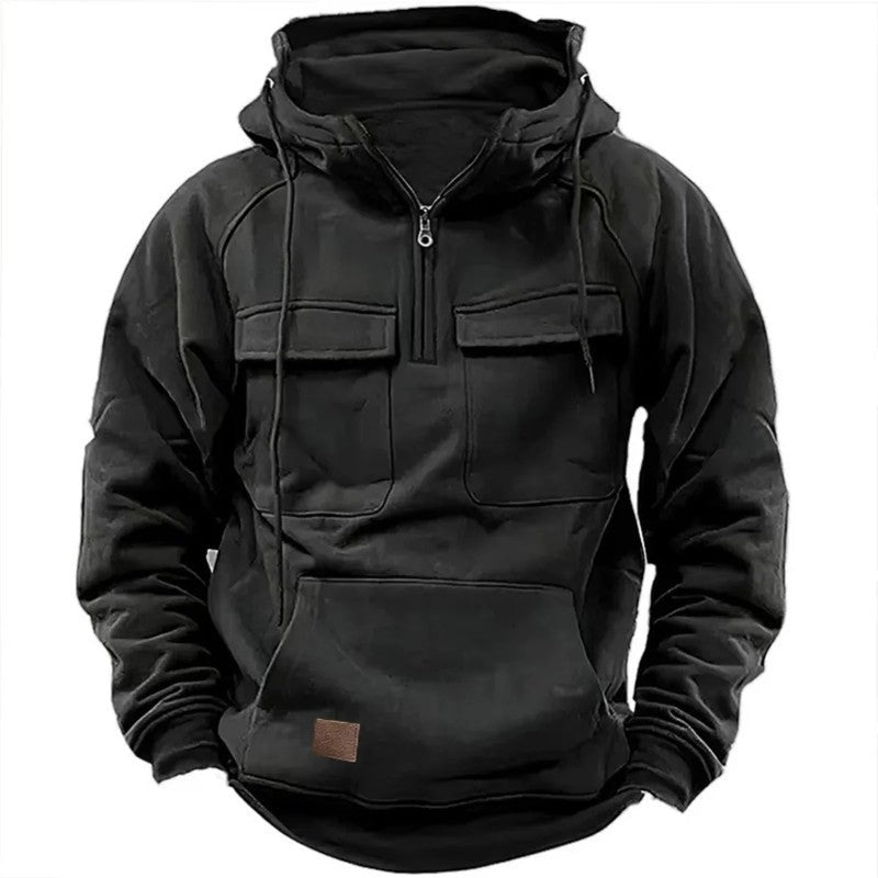 Liasa Utility Pocket Half-Zip Hoodie