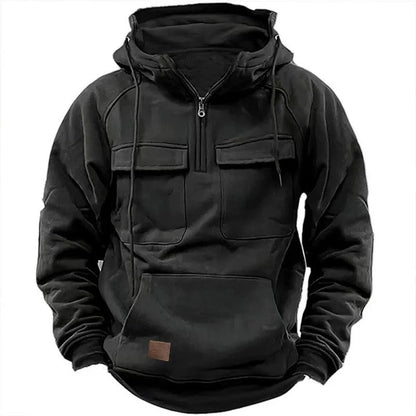Liasa Utility Pocket Half-Zip Hoodie