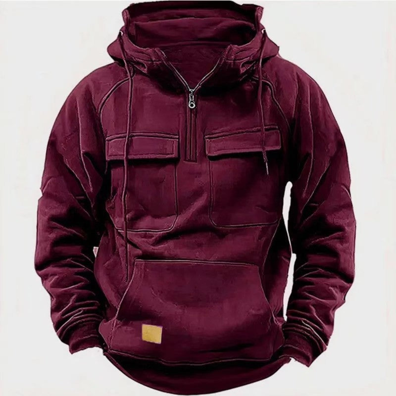 Liasa Utility Pocket Half-Zip Hoodie
