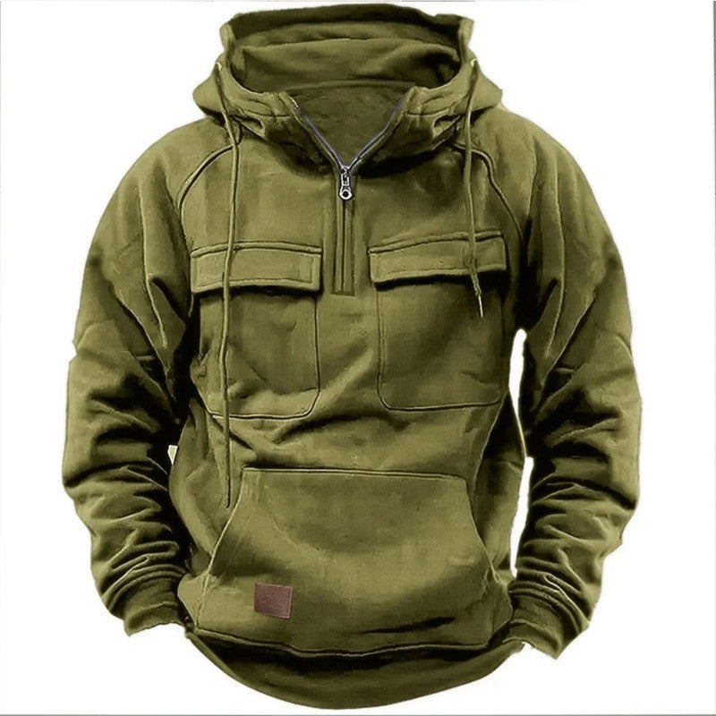 Liasa Utility Pocket Half-Zip Hoodie