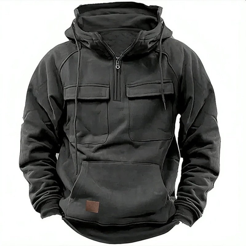 Liasa Utility Pocket Half-Zip Hoodie