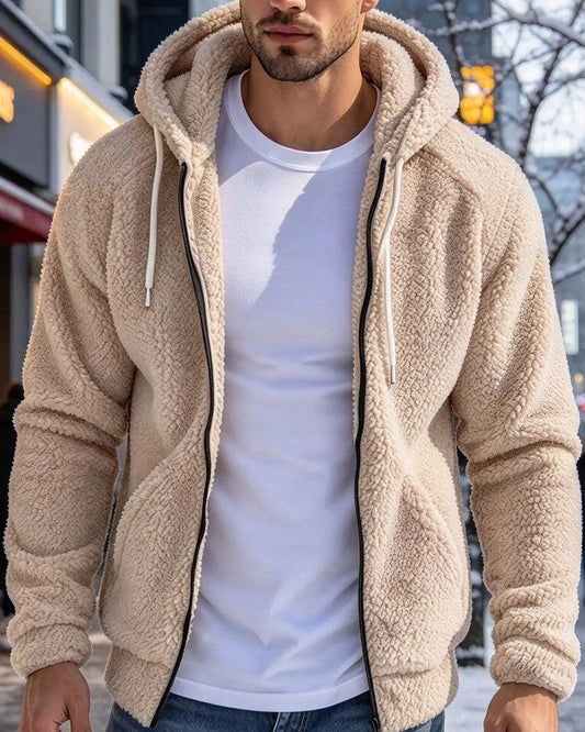 Luca Men's Fleece Zip Hooded Jacket