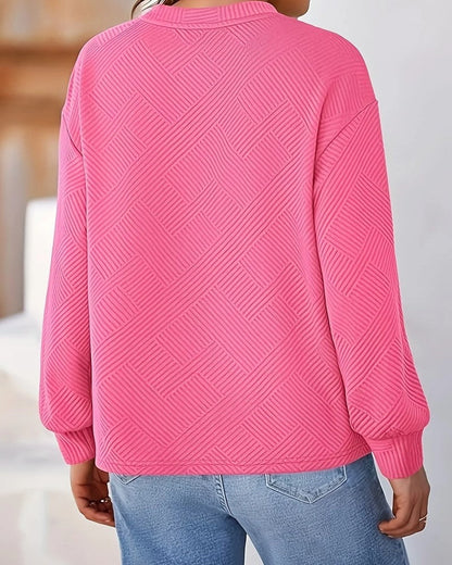 Lucy Women's Textured Geometric Knit Pullover