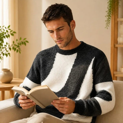 Luke Men's Relaxed Abstract Knit Sweater