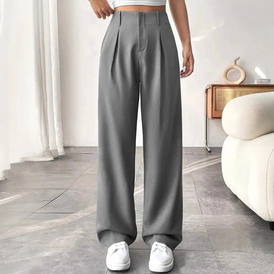 Lunara Relaxed Pleated Wide-Leg Pants