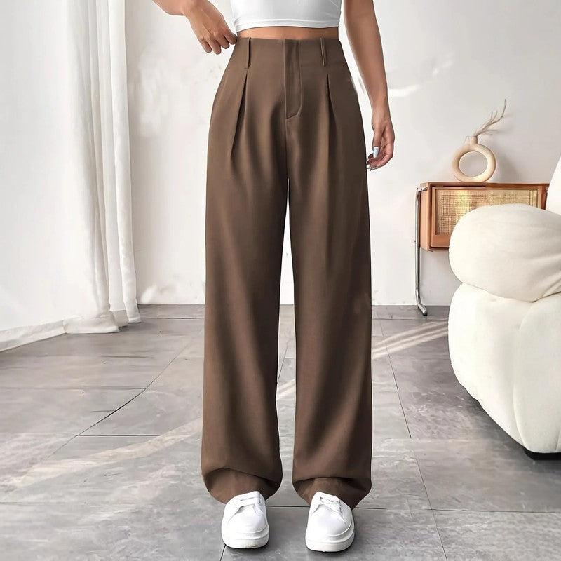 Lunara Relaxed Pleated Wide-Leg Pants