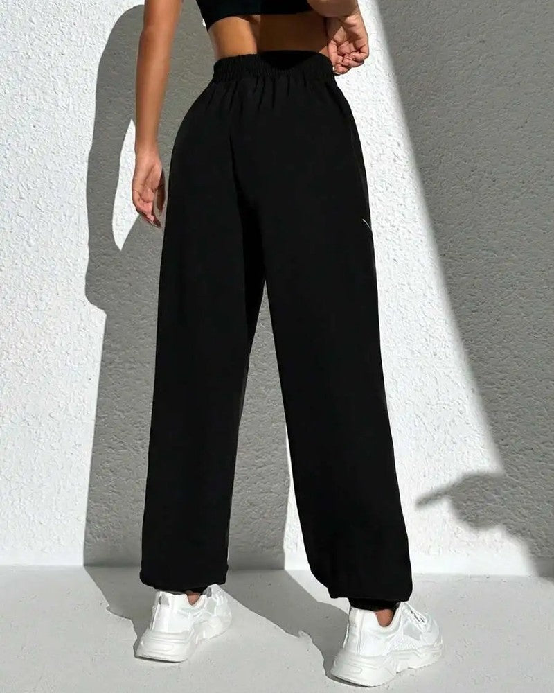 Lunari Relaxed Contrast Stitch Track Pants