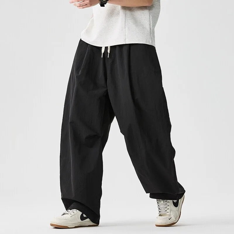 Lunaro Relaxed Drawstring Parachute Pants