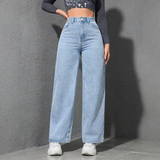 Lunira Relaxed High-Waist Wide-Leg Jeans