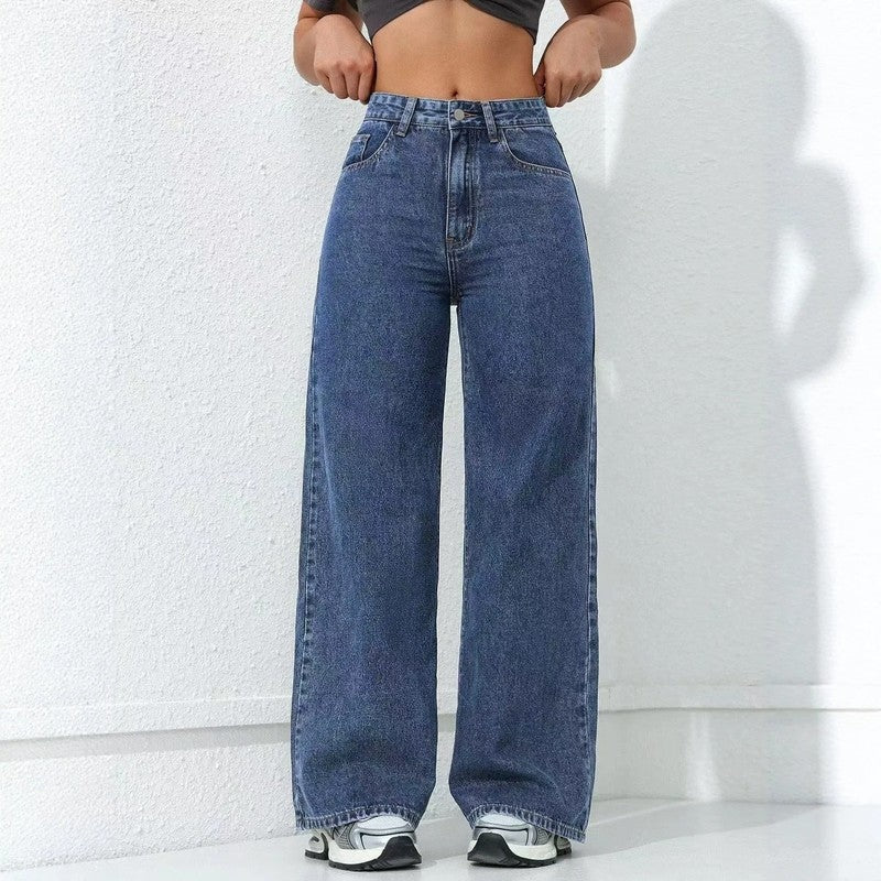 Lunira Relaxed High-Waist Wide-Leg Jeans
