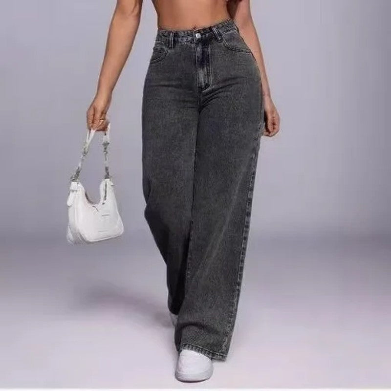 Lunira Relaxed High-Waist Wide-Leg Jeans