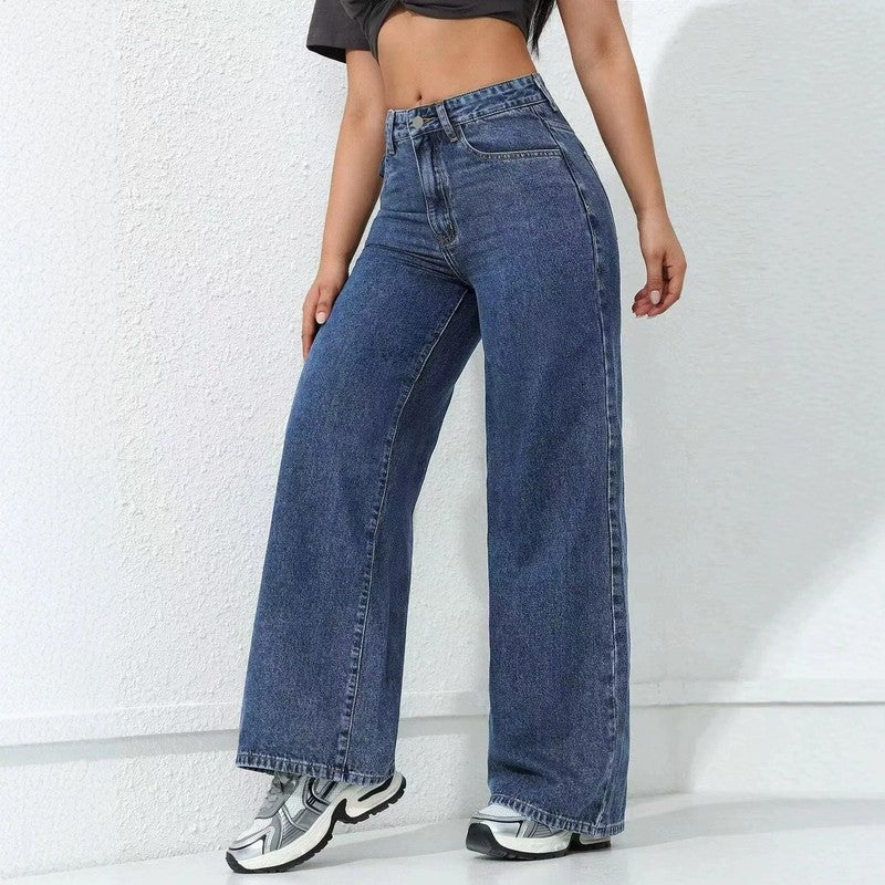 Lunira Relaxed High-Waist Wide-Leg Jeans