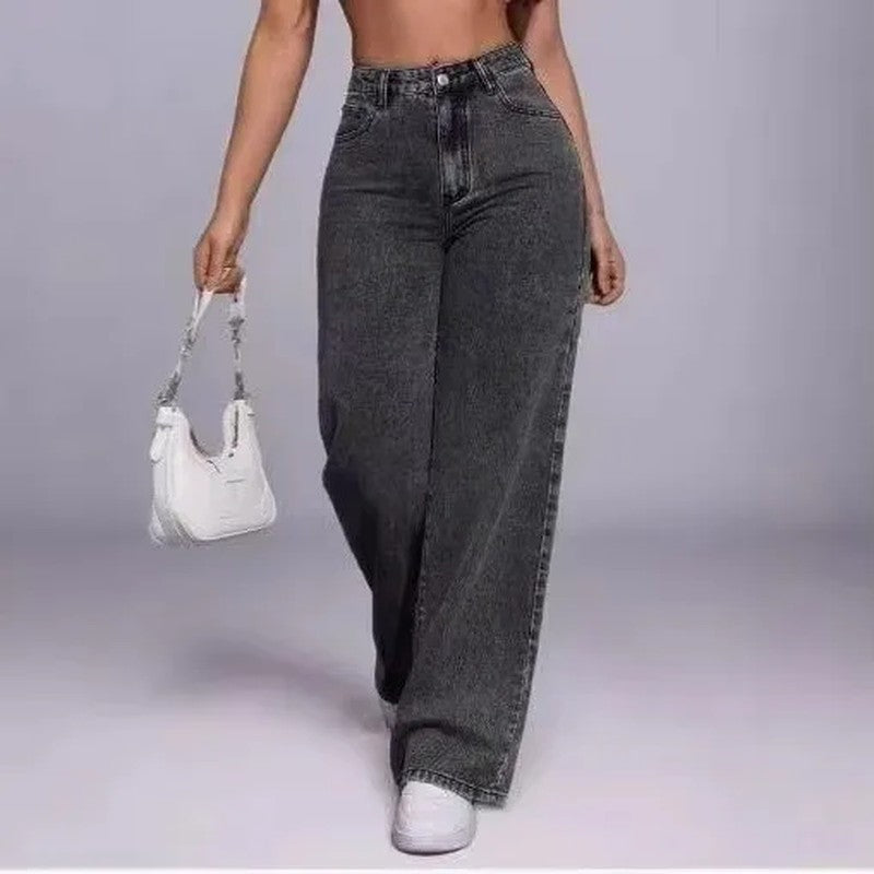 Lunira Relaxed High-Waist Wide-Leg Jeans