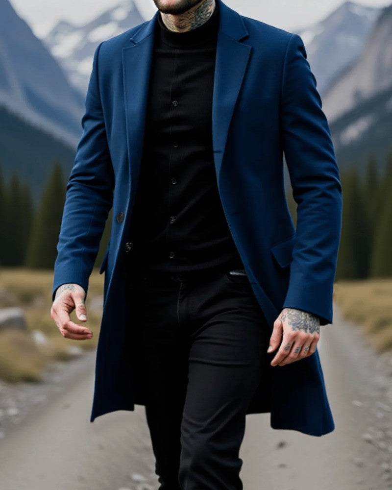 Marco Men's Wool Blend Tailored Overcoat