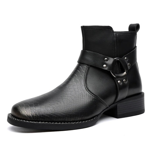 Marello Harness Textured Ankle Boots