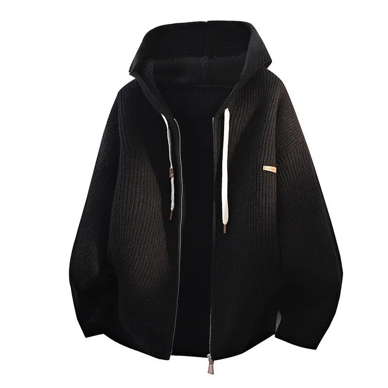 Margot Relaxed Ribbed Knit Hoodie