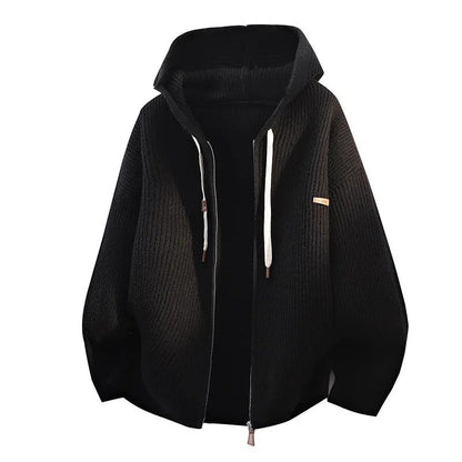 Margot Relaxed Ribbed Knit Hoodie