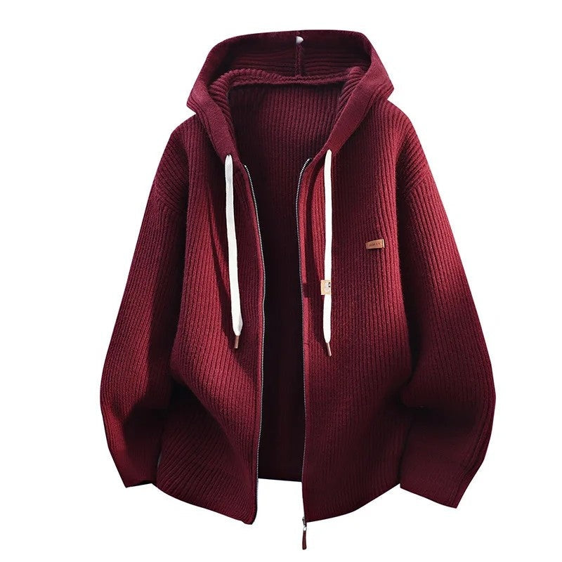 Margot Relaxed Ribbed Knit Hoodie