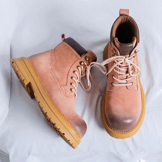 Margot Rugged Lace-Up Ankle Boots
