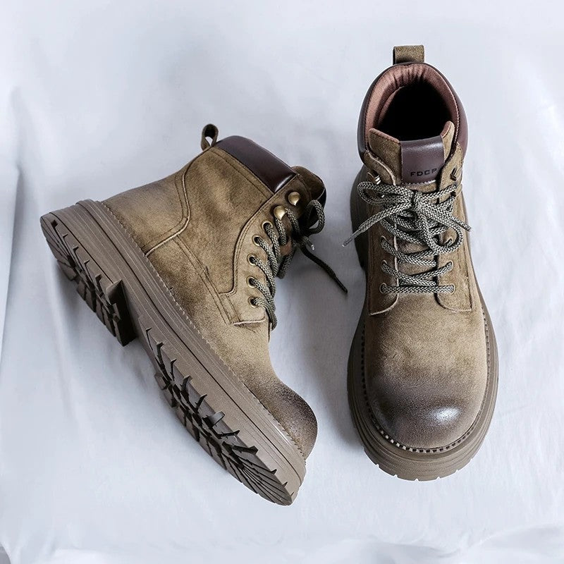 Margot Rugged Lace-Up Ankle Boots