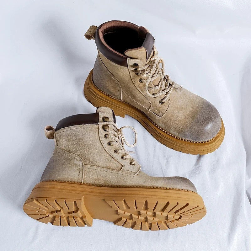 Margot Rugged Lace-Up Ankle Boots