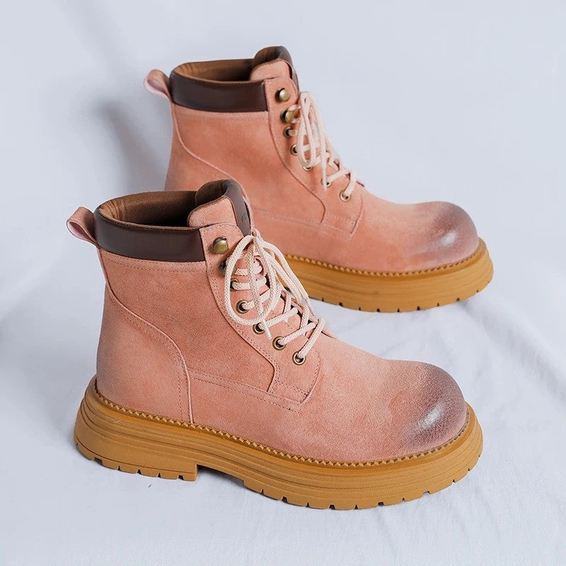 Margot Rugged Lace-Up Ankle Boots