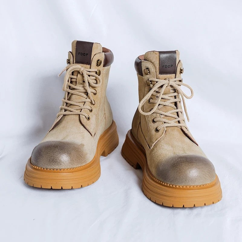 Margot Rugged Lace-Up Ankle Boots