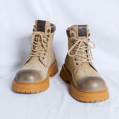 Margot Rugged Lace-Up Ankle Boots