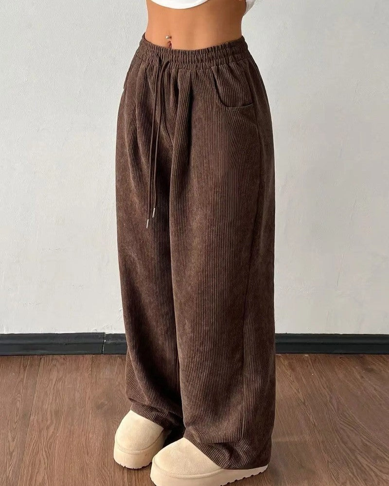 Marie Women's Relaxed Corduroy Wide-Leg Pants
