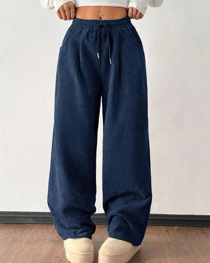 Marie Women's Relaxed Corduroy Wide-Leg Pants