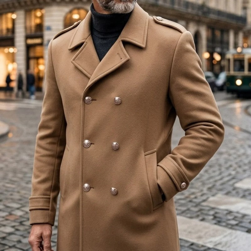 Marsten Double-Breasted Wool Overcoat