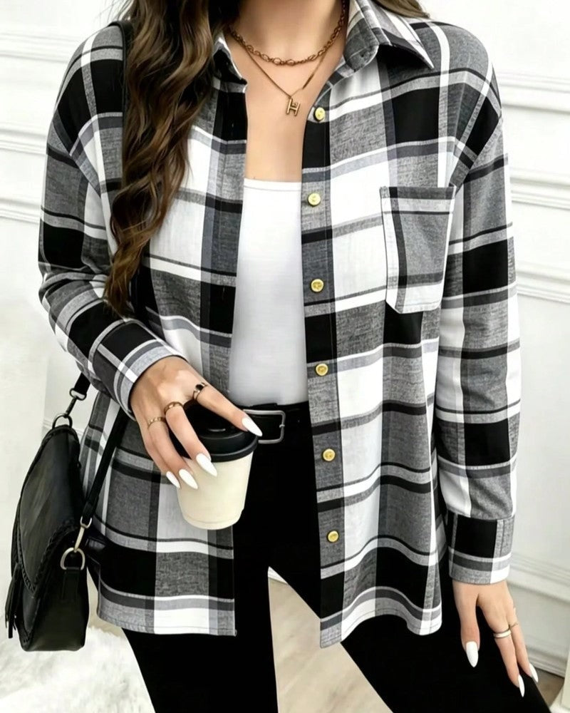 Marvani Relaxed Plaid Button-Up Shirt